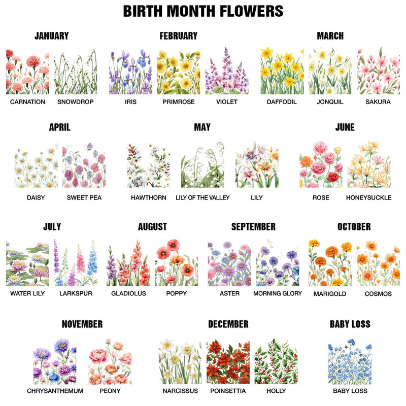 Gift For Women, Gift For Yourself, Gift For Daughter, Gift For Mother, Gift For Sisters, Gift For Bestie, Happy - Birth Month Flower Watercolor Blooming In Love - Personalized Hardcover Journal