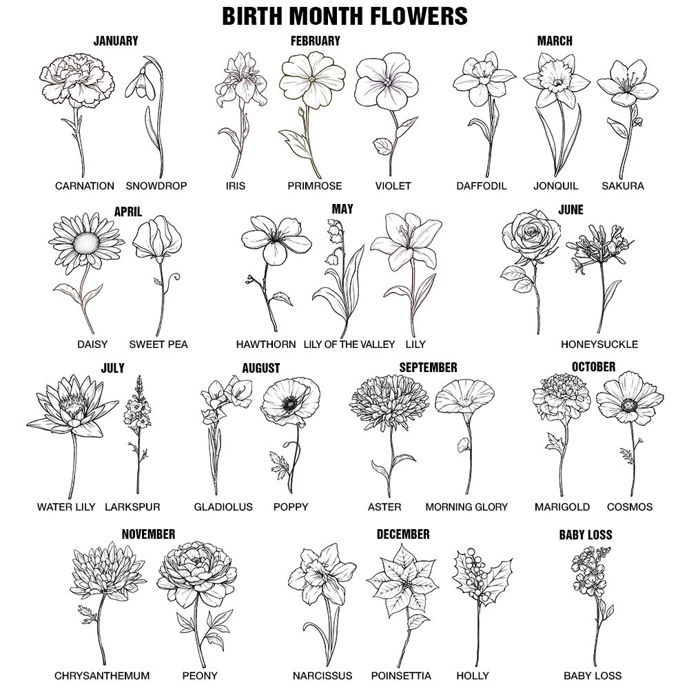 Gift For Women,Gift For Mother,Gift For Daughter,Mom,Daughters,Love - Infinity Birth Flower Mother And Daughter Forever Linked Together - Personalized Wooden Hair Brush