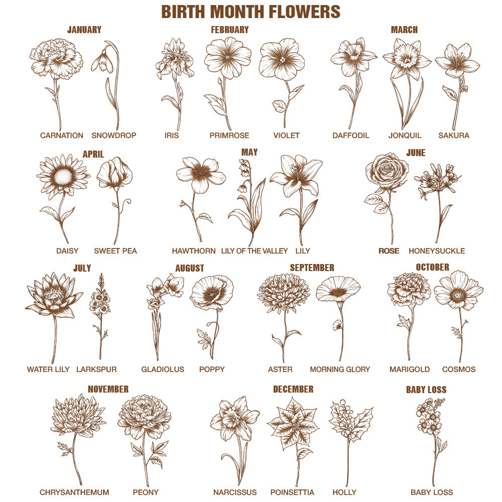 Grow An Old Friend Wooden Birth Flower - Personalized Custom Shaped Wooden Ornament