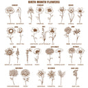 Grow An Old Friend Wooden Birth Flower - Personalized Custom Shaped Wooden Ornament