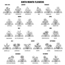 From The Library Of Book Lover Birth Flower - Personalized Embosser Stamp