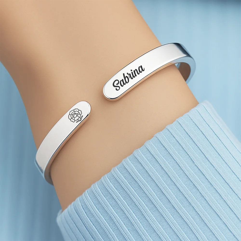 Christian,Gift For Yourself - Inspirational Faith Hope Love Christian - Personalized Bangle Bracelet Cuff