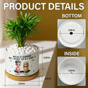 Gift For Mother,Mom - Daughters (Adult),Funny - Instead Of Grandkids May I Interest You In Plant - Personalized Ceramic Plant Pot