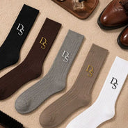 Gift For Husband, Romantic, Gift For Couples, Wedding, Intertwined Monogram - Monogram Intertwined Initials Couple - Personalized Embroidered Socks