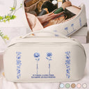 Gift For Bestie,Old Best friends,Happy - It Takes A Long Times To Grow An Old Best Friends Toile De Jouy Pattern - Personalized Leather Makeup Bag