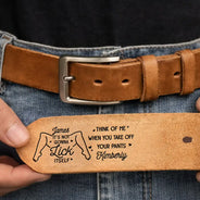 Gift For Husband,Gift For Boyfriend,Gift For Couples,Funny - It Is Not Gonna Lick Itself Spicy Couple - Personalized Cowhide Leather Belt