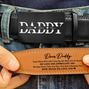 Dad - Children, Grandpa - Grandkids, Gift For Men, Gift For Grandpa, Gift For Father - It Reminds You How Much We Love You Dad Papa - Personalized Leather Belt With Engraved Buckle