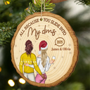 Christmas, Gift For Couples, Gift For Husband, Gift For Wife, Happy - It Started With A Message Online Dating Couple - Personalized Custom Shaped Wooden Ornament