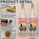 Gift For Bestie,Old Best friends,Happy - It Takes A Long Time To Grow An Old Friend Starry Night - Personalized Bottle Light