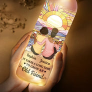 Gift For Bestie,Old Best friends,Happy - It Takes A Long Time To Grow An Old Friend Starry Night - Personalized Bottle Light
