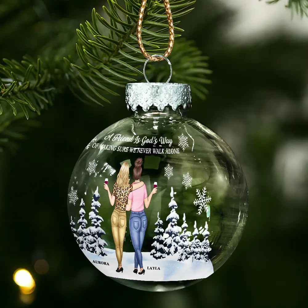 Gift For Bestie, Christmas, Happy, Old Best friends - It Takes A Long Time To Grow An Old Friends - Personalized Ball Ornament