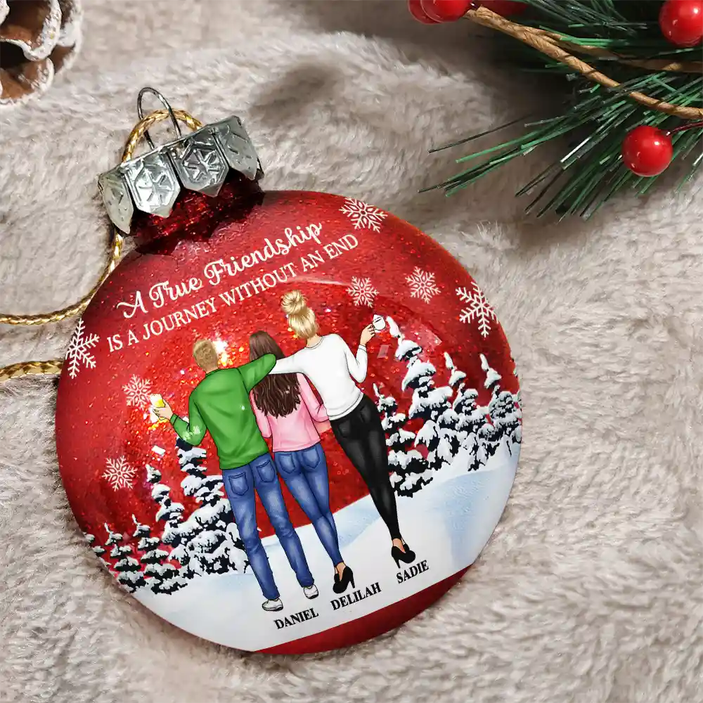 Gift For Bestie, Christmas, Happy, Old Best friends - It Takes A Long Time To Grow An Old Friends - Personalized Ball Ornament