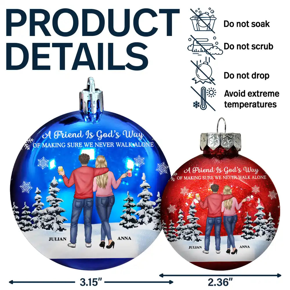 Gift For Bestie, Christmas, Happy, Old Best friends - It Takes A Long Time To Grow An Old Friends - Personalized Ball Ornament