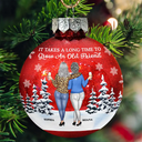 Gift For Bestie, Christmas, Happy, Old Best friends - It Takes A Long Time To Grow An Old Friends - Personalized Ball Ornament