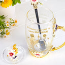 Gift For Bestie, Old Best friends, Gift For Sisters, Happy - It Takes A Long Time To Grow Old Friends - Personalized Glass Flower Tea Cup