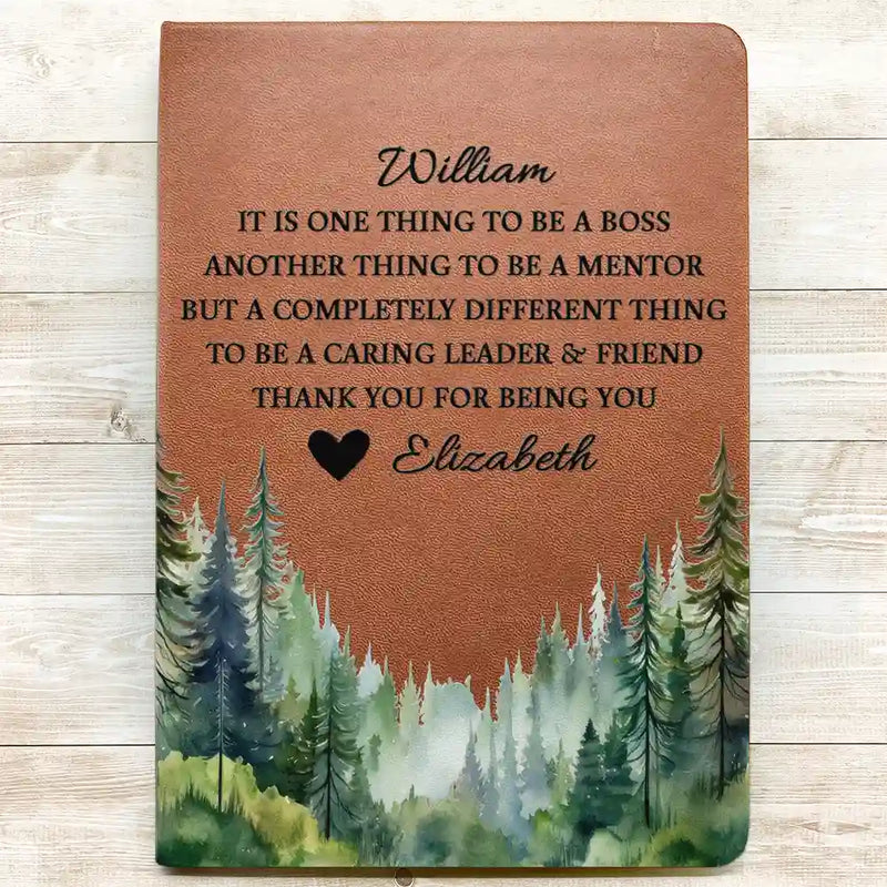 Gifts For Colleagues,Teacher,Happy - It Takes A Village Thanks You For Being A Part Of Us - Personalized Leather Journal