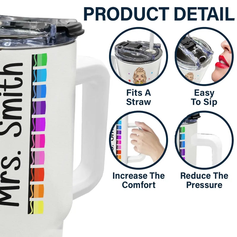 Happy,Teacher,Back To School - It's A Good Day To Teach Tiny Humans Teacher - Personalized 40oz Tumbler With Straw