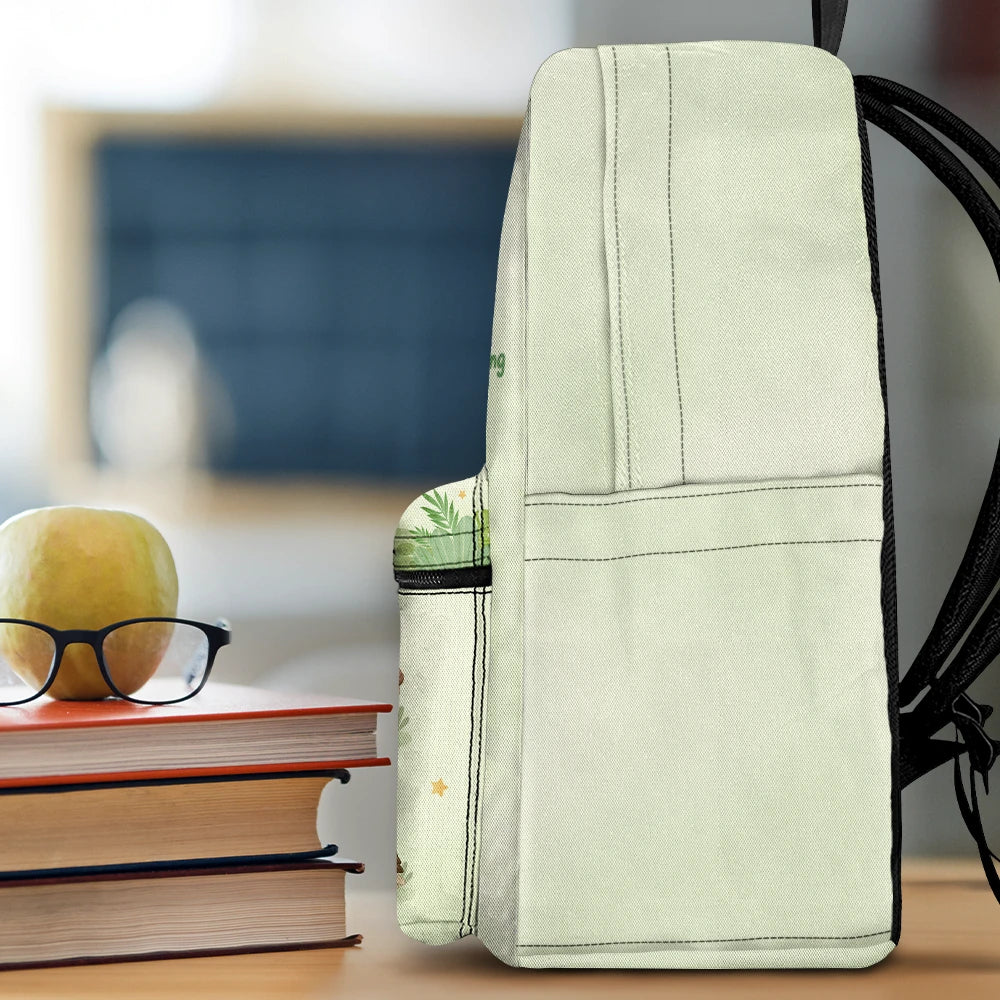 Gift For Kids, Back To School - It's Okay To Animals - Personalized Canvas Backpack