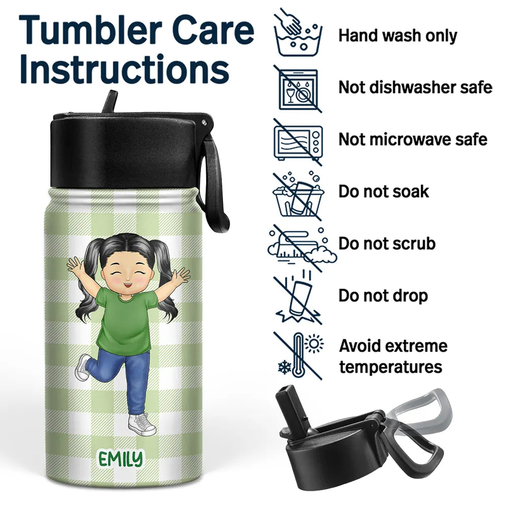 Gift For Kids,Back To School - It's Okay To Be Yourself - Personalized Kids Water Bottle