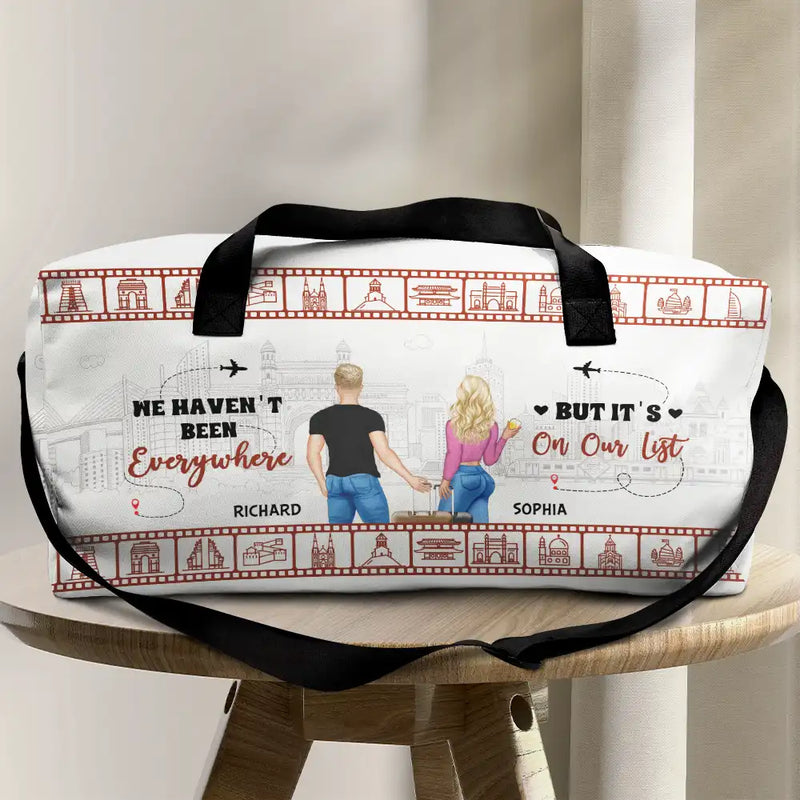Gift For Couples,Gift For Husband,Gift For Wife,Gift For Men,Gift For Women,Travel,Love - It's On Our List Travel Couple - Personalized Duffle Bag