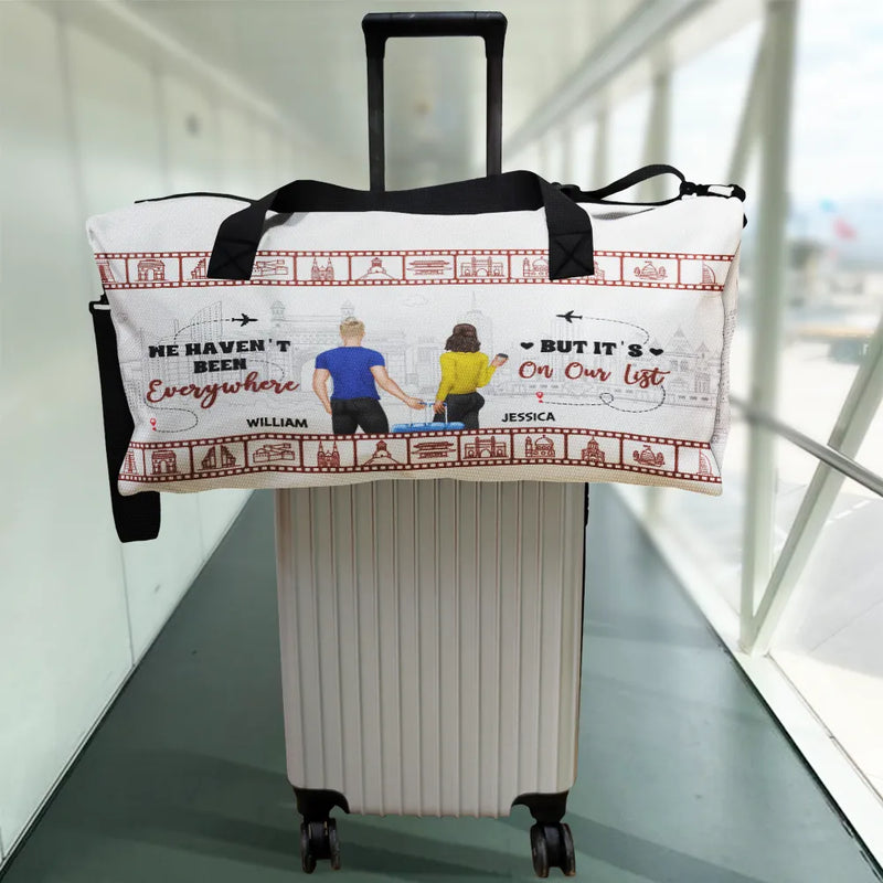 Gift For Couples,Gift For Husband,Gift For Wife,Gift For Men,Gift For Women,Travel,Love - It's On Our List Travel Couple - Personalized Duffle Bag