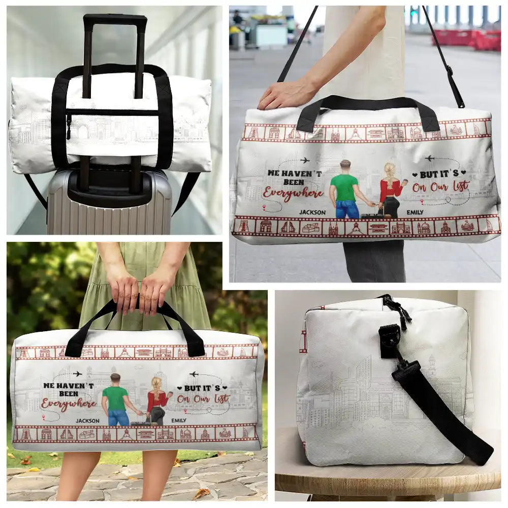 Gift For Couples,Gift For Husband,Gift For Wife,Gift For Men,Gift For Women,Travel,Love - It's On Our List Travel Couple - Personalized Duffle Bag