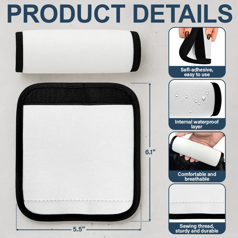 Gift For Mother,Summer,Travel,Happy,Gift For Grandma - Toile De Jouy Mom Grandma Nana - Personalized Luggage Handle Wrap