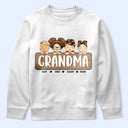 Gift For Mother,Gift For Grandma,Grandma,Grandkids - Jeans Pattern Mom Nana And Kids - Personalized T Shirt