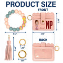 Gift For Yourself, Nurse, Happy, Gift For Women - Job Title 3D Effect Nurse - Personalized Keychain Wristlet Leather Wallet