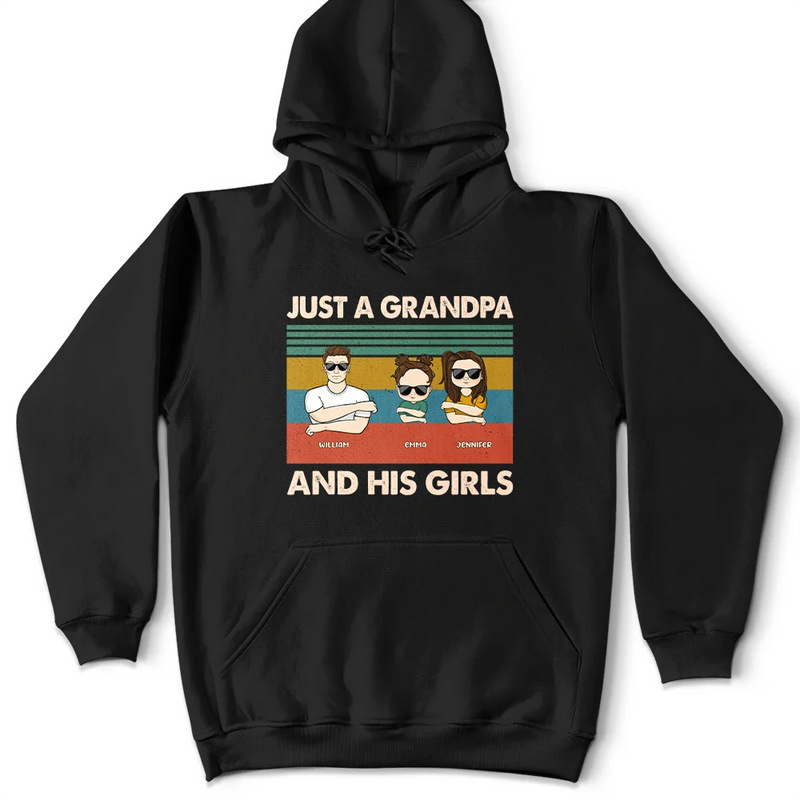 Gift For Grandpa,Grandpa - Grandkids,Happy - Just A Grandpa And His Granddaughter - Personalized T Shirt