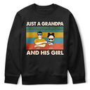 Gift For Grandpa,Grandpa - Grandkids,Happy - Just A Grandpa And His Granddaughter - Personalized T Shirt