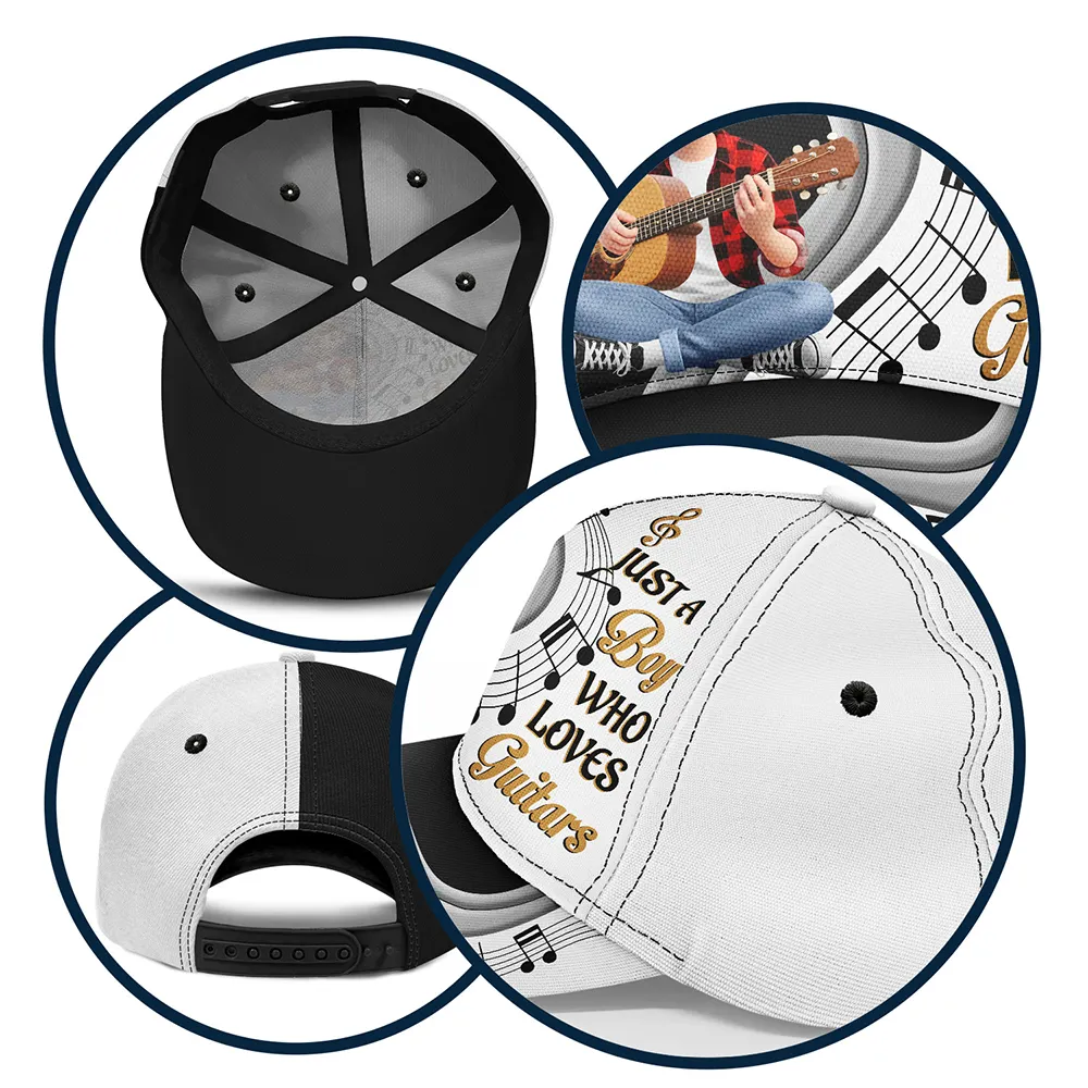 Guitar,Gift For Yourself,Funny - Just A Boy Girl Who Loves Guitars 3D Effect - Personalized Classic Cap