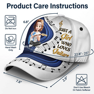 Guitar,Gift For Yourself,Funny - Just A Boy Girl Who Loves Guitars 3D Effect - Personalized Classic Cap