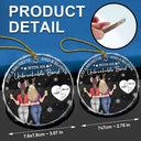 Christmas, Gift For Bestie, Happy - Just A Brunette & A Blonde - Personalized Circle Glass Ornament