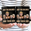 Gift For Father,Dad,Children - Just A Dad And His Girl 3D Effect Crossed Arms - Personalized Mug