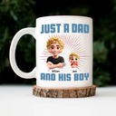 Gift For Father,Dad,Children - Just A Dad And His Girl 3D Effect Crossed Arms - Personalized Mug