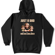 Gift For Father, Dad - Daughters (Young), Dad - Children, Happy - Just A Dad And His Girl 3D Effect Crossed Arms - Personalized T Shirt