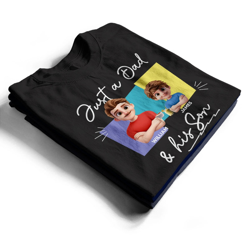 Dad - Daughters (Adult),Dad - Daughters (Young),Dad - Sons,Dad - Children,Gift For Father,Happy - Just A Dad And His Girl 3D New Version - Personalized T Shirt