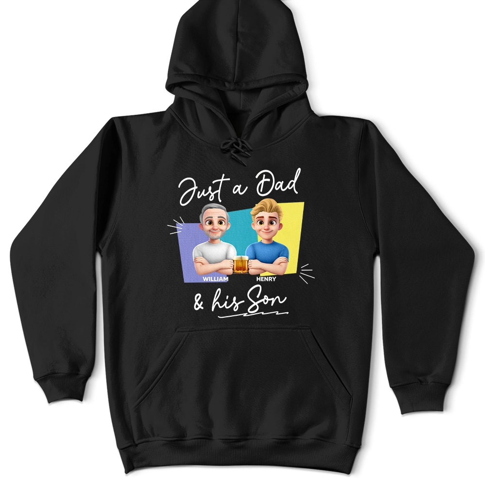 Dad - Daughters (Adult),Dad - Daughters (Young),Dad - Sons,Dad - Children,Gift For Father,Happy - Just A Dad And His Girl 3D New Version - Personalized T Shirt