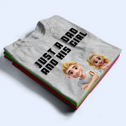 Gift For Father,Dad - Daughters (Young),Funny -  Just A Dad And His Girl Grunge Style - Personalized T Shirt