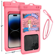 Gift For Yourself, Gift For Women, Gift For Men, Travel, Beach, Happy - Just A Girl Boy Who Loves Beaches - Personalized Waterproof Phone Pouch