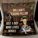 Gift For Yourself, Gift For Women, Gift For Men, Happy, Reading - Just A Girl Boy Who Loves Books Reading Pillow - Personalized Pocket Pillow