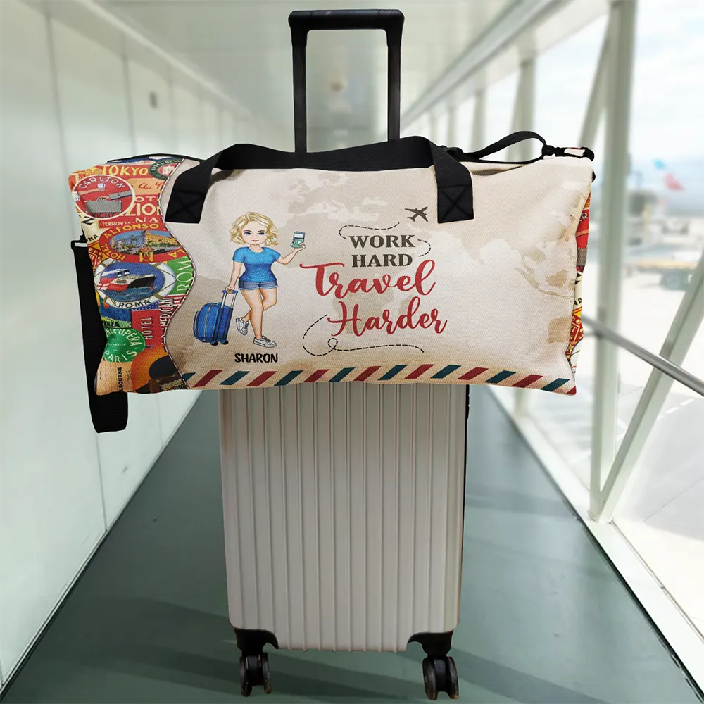 Travel,Gift For Yourself,Happy - Just A Girl Boy Who Loves Traveling - Personalized Duffle Bag