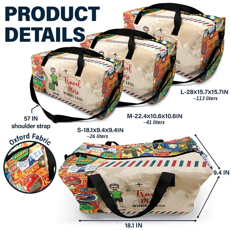 Travel,Gift For Yourself,Happy - Just A Girl Boy Who Loves Traveling - Personalized Duffle Bag