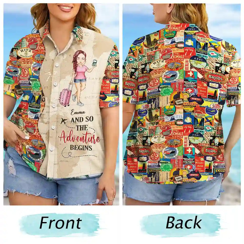 Travel, Gift For Yourself, Happy, Gift For Men, Gift For Women - Just A Girl Boy Who Loves Traveling - Personalized Hawaiian Shirt
