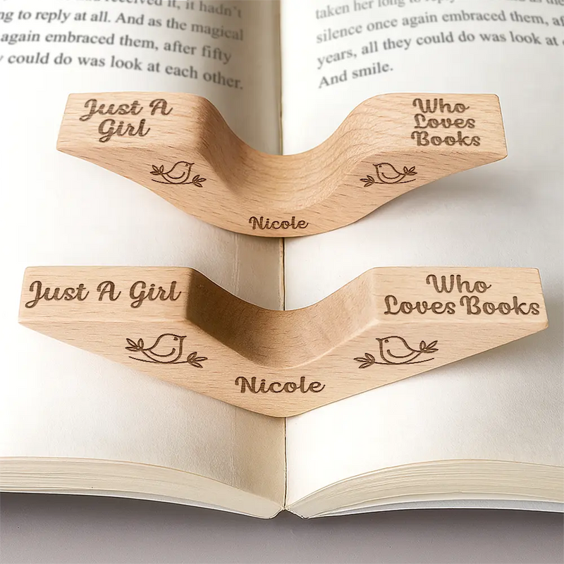 Gift For Yourself,Gift For Women,Gift For Men,Reading,Happy -  Just A Girl Man Who Loves Books - Personalized Thumb Page Holder