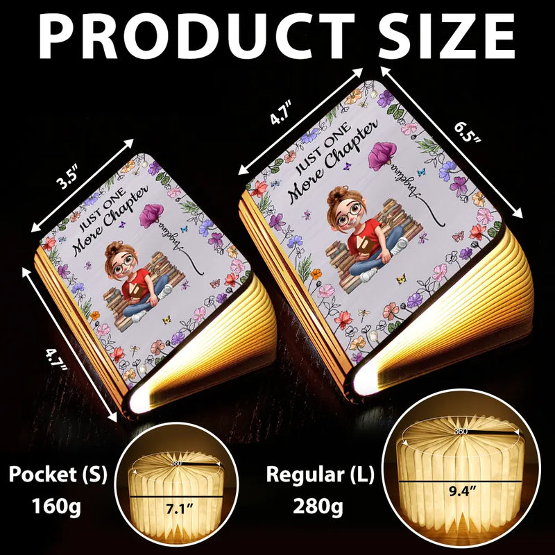 Reading, Gift For Yourself, Happy, Gift For Women - Just A Girl Who Loves Reading - Personalized Book Lamp