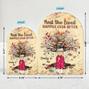 Reading, Happy, Gift For Yourself - Just A Girl Who Loves - Personalized Wood Book Ends