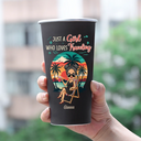 Gift For Women, Gift For Yourself, Summer, Travel, Beach, Happy - Just A Girl Who Loves Beaches Summer - Personalized Aluminum Color Changing Cup