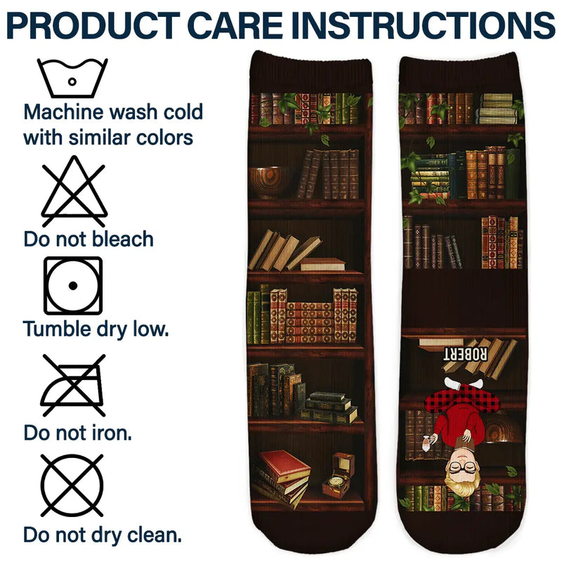 Gift For Yourself,Gift For Women,Reading,Happy,Gift For Men,Christmas - Just A Girl Who Loves Book - Personalized Socks